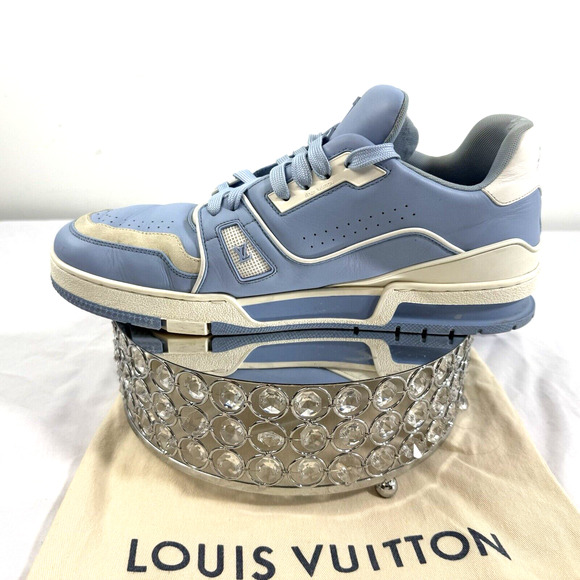 Louis Vuitton LV Trainer Sneakers by Virgil Abloh Baby Blue Size 9 US Authentic - Picture 6 of 10